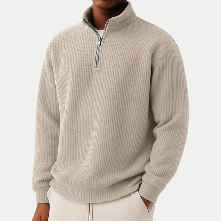 Elegante gebreide Zip Sweater