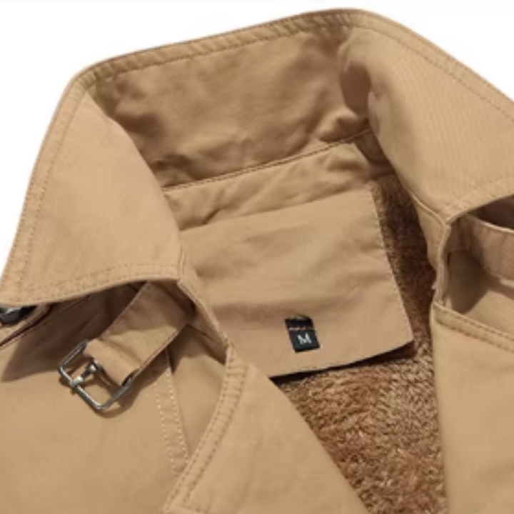 Elegante gewatteerde trenchcoat