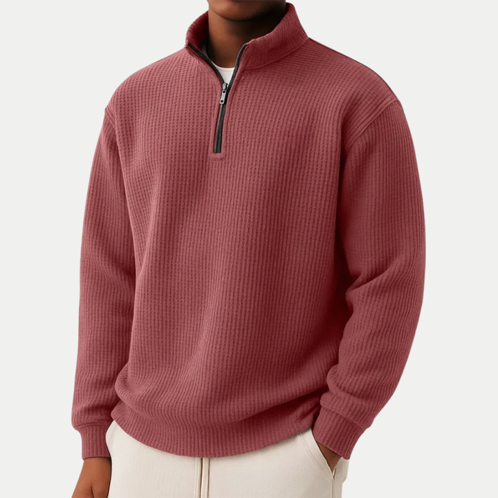 Elegante gebreide Zip Sweater