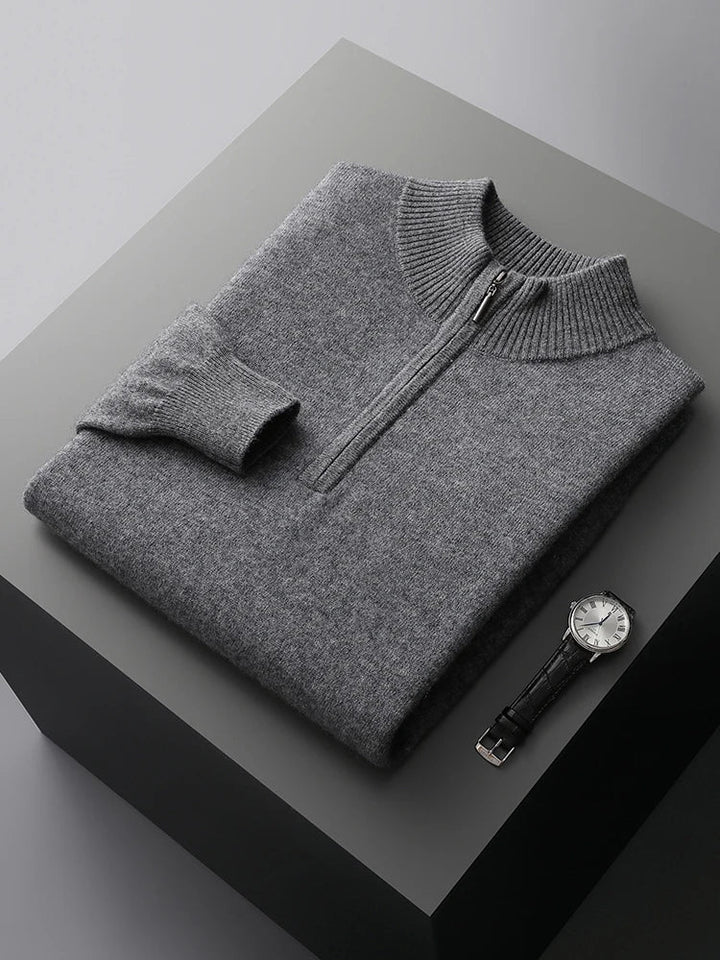 Florence kasjmier trui met ritssluiting