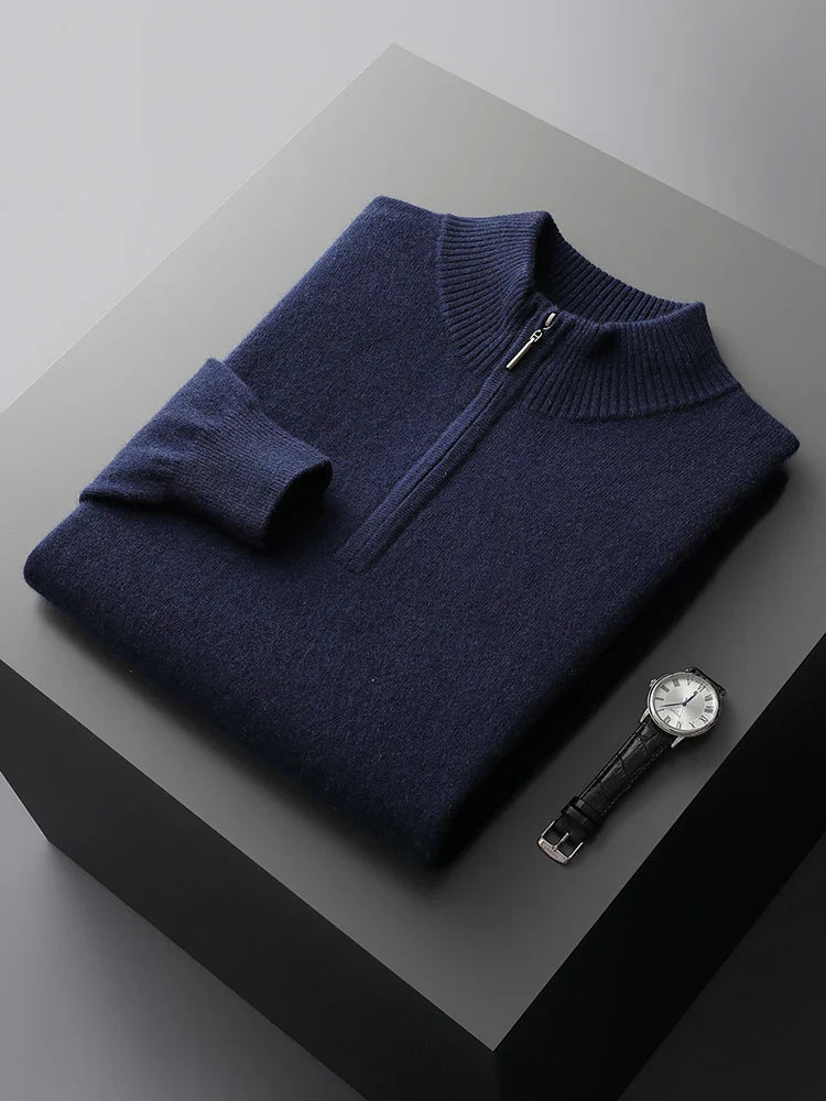 Florence kasjmier trui met ritssluiting