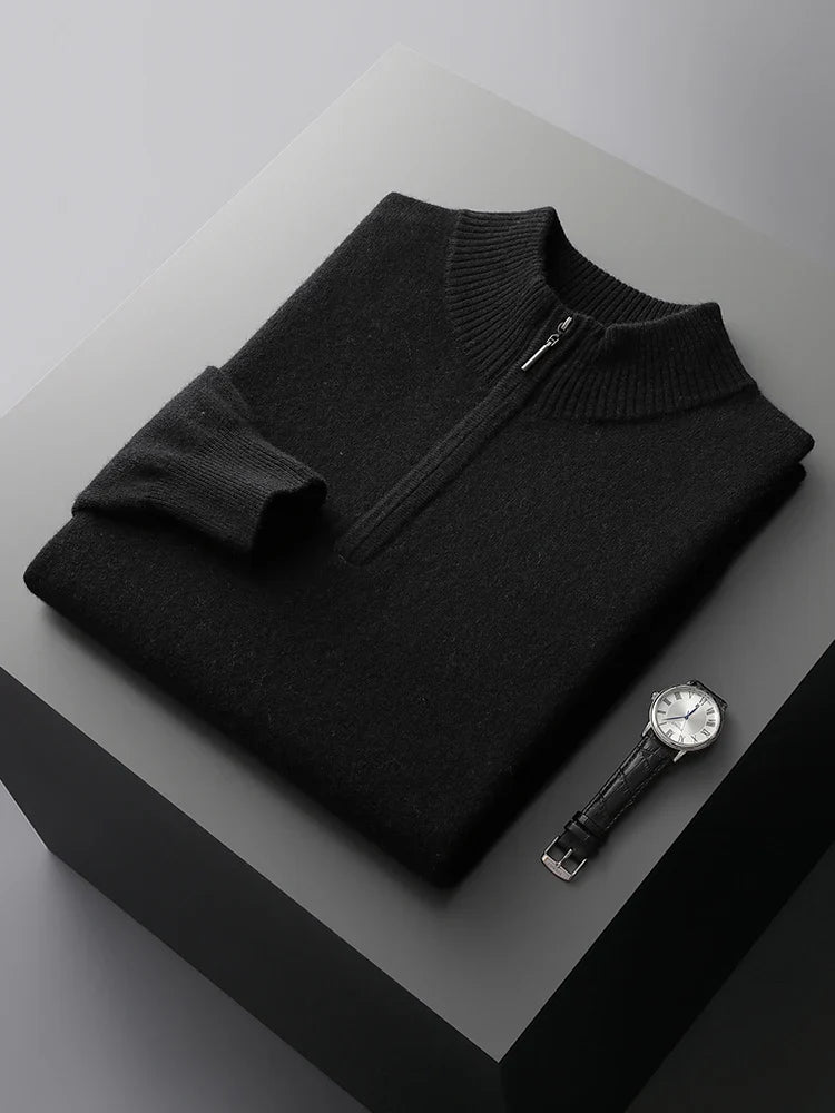 Florence kasjmier trui met ritssluiting