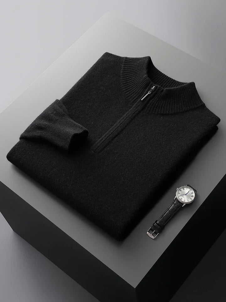 Florence kasjmier trui met ritssluiting