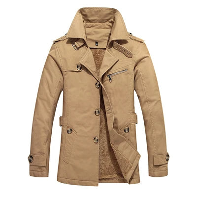 Elegante gewatteerde trenchcoat