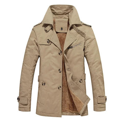 Elegante gewatteerde trenchcoat